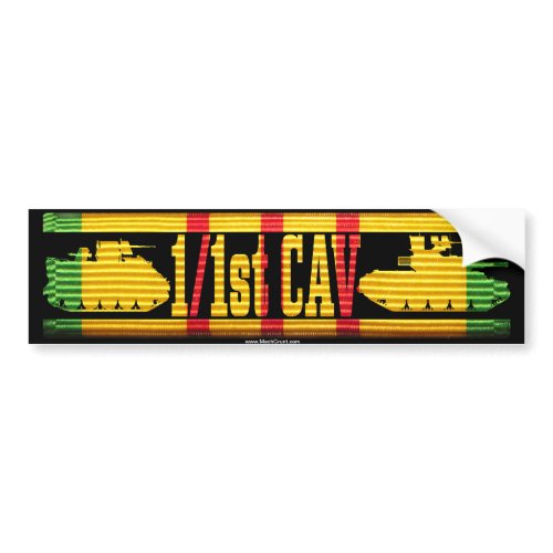 1/1st Cav Track & Tank Bumper Sticker bumpersticker