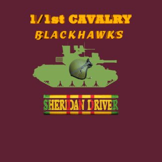 1/1st Cavalry M551 Sheridan Driver Front & Back Sh shirt