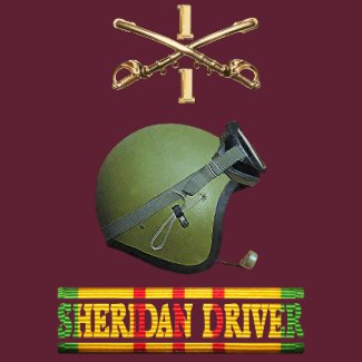1/1st Cavalry M551 Sheridan Driver Front & Back Sh shirt