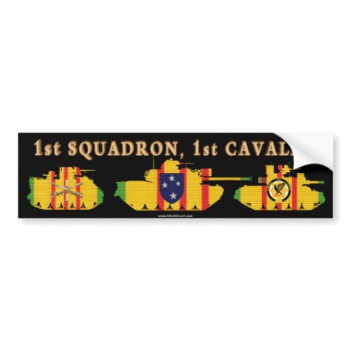1/1st Cavalry VSR Armored Vehicles Bumper Sticker bumpersticker
