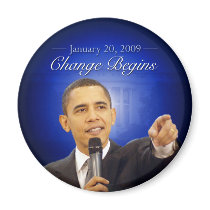 1.20.09: Change Begins (Obama Inauguration Magnet)