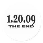 1 20 09 the end sticker