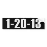 1-20-13 Anti Obama Bumpersticker Bumper Sticker