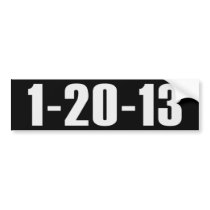 1-20-13 Anti Obama Bumpersticker Bumper Sticker