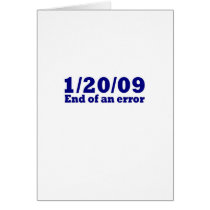 1/20/2009 End of An Error cards by bartstshirts 1/20/2009 End of An Error cards