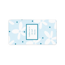 1.25"x2.75" Hersheys Miniature Blue Daisies Personalized Address Label