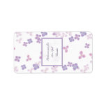 1.25"x2.75" Hersheys Miniature Purple Hydrangea Personalized Address Label