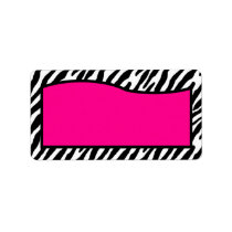 1.25"x2.75" Hot Pink Zebra Print Mailing Address Custom Address Label
