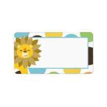 1.25"x2.75" Jungle King Lion Print Mailing Address Personalized Address Labels