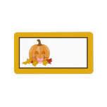 1.25"x2.75" Mailing Address Autumn Fall Pumpkin Ba Personalized Address Label