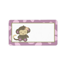 1.25"x2.75" Mailing Address Jacana Girl Jungle Zoo Custom Address Labels