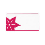 1.25"x2.75" Mailing Address Pink and Black Flowers
