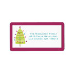 1.25"x2.75" Modern Christma Tree Mailing Label