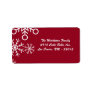 1.25"x2.75" Red XMAS Snowflake Mailing Address Custom Address Label 1.25"x2.75" Red XMAS Snowflake Mailing Address Custom Address Label