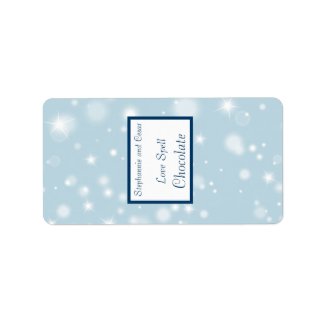 1.25&quot; x 2.75&quot; Hershey&#39;s Miniature Twinkling Snow Custom Address Label