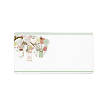 1.25" x 2.75" Mailing Address Spring Floral Mason Custom Address Label