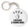 1-2-3-4 I Declare A Thumb War B-W Key Chains