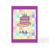 1-2-3...birthday ! card