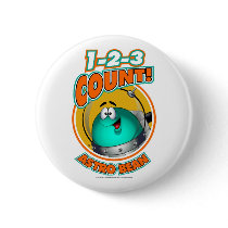 1-2-3 Count Astro Bean Pinback Button