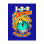 1-2-3 Count Astro Bean Post Cards