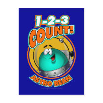 1-2-3 Count Astro Bean Post Cards