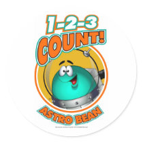 1-2-3 Count Astro Bean Sticker