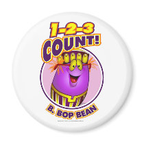 1-2-3 Count B. Bop Bean Fridge Magnets