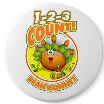 1-2-3 Count Bean Bonnet Pinback Button