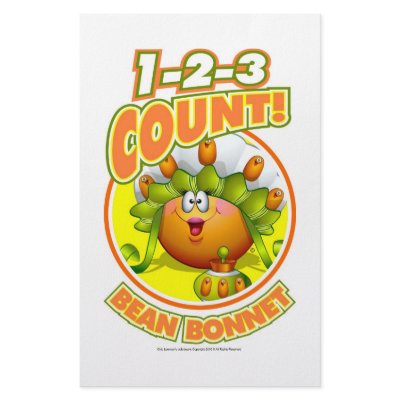1-2-3 Count Bean Bonnet Personalized Stationery by myjollybeans