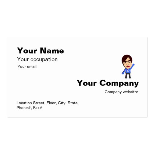 1-2-3 Easy To Made Plain White Business Card (front side)