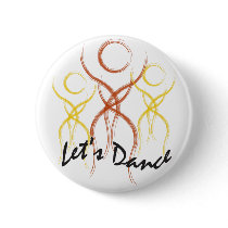 1 2 3 Let's Dance Pinback Button