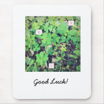 1-2-3 lucky clovers mouse pads
