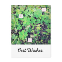 1-2-3 lucky clovers postcard
