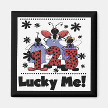 1-2-3 Lucky Me Ladybug Tshirts and Gifts Refrigerator Magnet