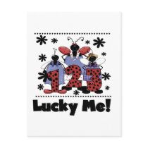 1-2-3 Lucky Me Ladybug Tshirts and Gifts Post Cards