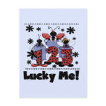 1-2-3 Lucky Me Ladybug Tshirts and Gifts Post Cards