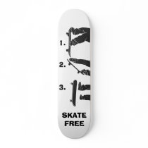 1,2,3, SKATE FREE board Skate Board Deck