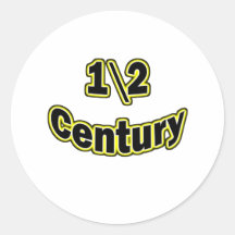 1\2 Century Round Sticker