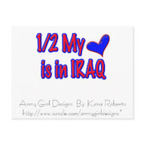 1/2 my heart is in IRAQ - PostCard