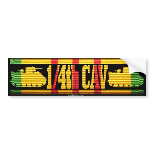 1/4th Cav ACAV Tracks Bumper Sticker bumpersticker