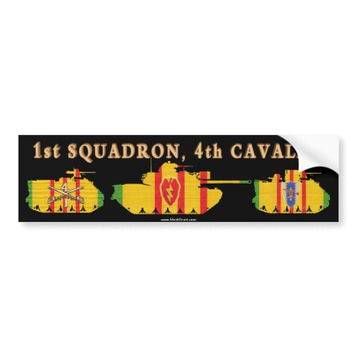 1/4th Cavalry VSR Tracks & Tank Bumper Sticker bumpersticker