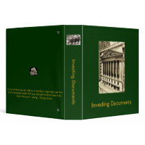 1.5" 3 Ring Binder for Investing Documents