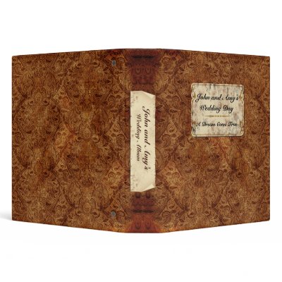 1.5" Burgundy Vintage Wedding Album Vinyl Binders by AV_Designs