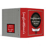 1.5" Checkered LONG LAST NAME 3 Ring Binder