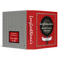 1.5" Checkered LONG LAST NAME binders