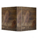 1.5" Dark Brown Rustic Wood Look Notebook 3 Ring Binder