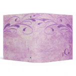 • 1.5" •  Elegant Grunge Floret Monogram Avery 3 Ring Binder