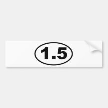 1.5 Mile Bumper Sticker