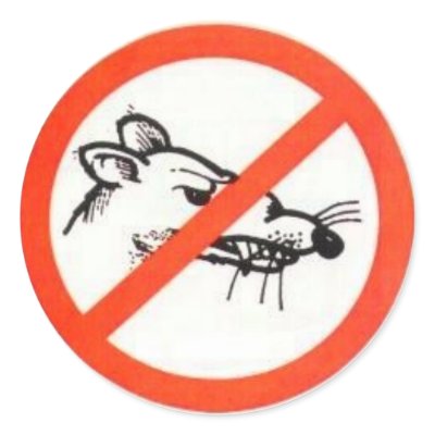 1.5" No Rat Sticker by PB2themax