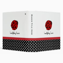 1.5" Personalized Ladybug Love Binder binders